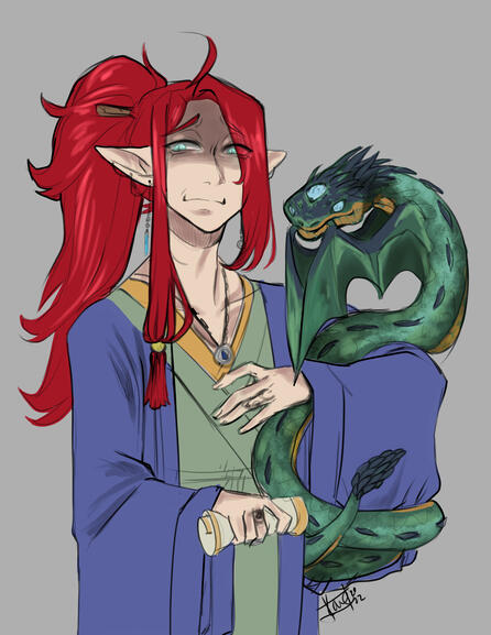 Minato Keisuke Flat Colored Sketch